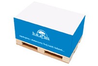 KOSTKA NA MINIPALETCE / bloczek z wyrywanymi karteczkami